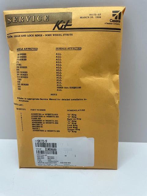 KIT, STRUT SK172-1F aviation component, SKU SK172-1F